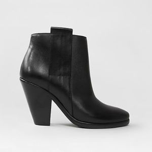 All Saints $400 Jonas Strap Leather Bootie Heels